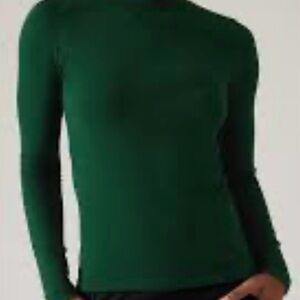 Athleta Teal Ribbed Long Sleeve Top
